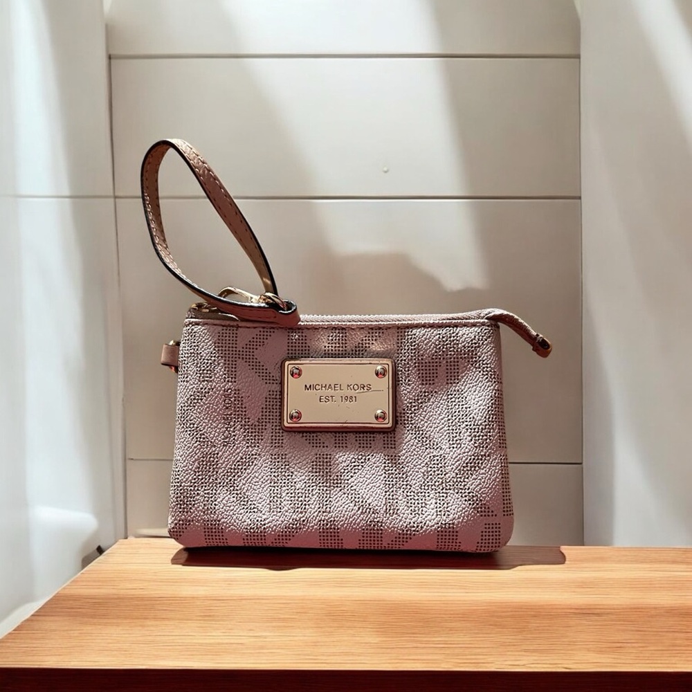 Michael Kors Tan Wristlet Bag